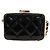 CHANEL Matelasse Chain Shoulder Pouch Pelle vernice Nera CC Auth 190043SAM Nero D'oro - vista 2