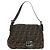 FENDI Zucca Canvas Mamma Baguette Shoulder Bag Marrone Nero Autentica BA13813V