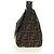 FENDI Zucca Canvas Mamma Baguette Shoulder Bag Marrone Nero Autentica BA13813V - vista 3