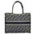 Borsa a mano 2way Christian Dior Trotter Canvas Oblique Book Navy Auth 190866A Blu navy - vista 2