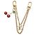 Charm per borsa LOUIS VUITTON LVxTM Bag Chain Cherry Bag Charm metallo Oro M02598 Auth 189656SAM - vista 13