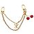 Charm per borsa LOUIS VUITTON LVxTM Bag Chain Cherry Bag Charm metallo Oro M02598 Auth 189656SAM - vista 6