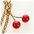 Charm per borsa LOUIS VUITTON LVxTM Bag Chain Cherry Bag Charm metallo Oro M02598 Auth 189656SAM - vista 9