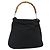 Borsa GUCCI Bamboo in tela nera argento 001 1553 Auth ka5114 Nero