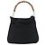 Borsa GUCCI Bamboo in tela nera argento 001 1553 Auth ka5114 Nero - vista 2