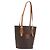 Céline Bolsa Tote CELINE Macadam em PVC e couro marrom com detalhes dourados Auth BA13920