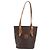 Céline Bolsa Tote CELINE Macadam em PVC e couro marrom com detalhes dourados Auth BA13920 - vista 13