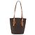Céline Bolsa Tote CELINE Macadam em PVC e couro marrom com detalhes dourados Auth BA13920 - vista 2