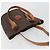 Céline Bolsa Tote CELINE Macadam em PVC e couro marrom com detalhes dourados Auth BA13920 - vista 6