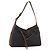 Borsa a Spalla GUCCI GG Canvas Horsebit Marrone Scuro Nero 101975 Auth BA13967A