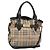 Borsa Tote BURBERRY Nova Check PVC 2way Beige Oro Auth 190614 D'oro