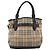 Borsa Tote BURBERRY Nova Check PVC 2way Beige Oro Auth 190614 D'oro - vista 2