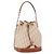 Borsa a tracolla Christian Dior Romantic Chain PVC Beige Argento Auth 191704