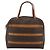Céline Borsa CELINE Macadam Canvas PVC Pelle Marrone Oro Auth mr2662 D'oro - vista 13