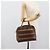 Céline Borsa CELINE Macadam Canvas PVC Pelle Marrone Oro Auth mr2662 D'oro - vista 23