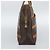 Céline Borsa CELINE Macadam Canvas PVC Pelle Marrone Oro Auth mr2662 D'oro - vista 3