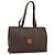Céline CELINE Macadam Canvas Tote Bag PVC Leder Braun Gold Auth 190411 Golden