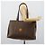 Céline CELINE Macadam Canvas Tote Bag PVC Leder Braun Gold Auth 190411 Golden - Ansicht 22