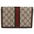 Pochette GUCCI GG Supreme Web Sherry Line PVC Beige Oro Auth BA13871 D'oro - vista 2