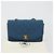CHANEL Matelasse Chain Shoulder Bag Canvas Blue Gold CC Auth 191469SM D'oro - vista 12