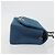 CHANEL Matelasse Chain Shoulder Bag Canvas Blue Gold CC Auth 191469SM D'oro - vista 3