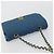 CHANEL Matelasse Chain Shoulder Bag Canvas Blue Gold CC Auth 191469SM D'oro - vista 6