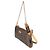 Clutch Eva in tela Monogram Louis Vuitton Marrone - vista 4