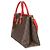 Louis Vuitton Tote aus rotem Monogram Canvas mit Blumenmuster Braun - Ansicht 3