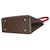 Louis Vuitton Tote aus rotem Monogram Canvas mit Blumenmuster Braun - Ansicht 5