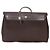 Hermès Chocolat Toile Officier Vache Hunter Herbag Zip Cabine Bag PHW Marrone