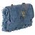 Clutch Denim Mood in denim trapuntato blu Chanel con catena - vista 4