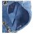 Clutch Denim Mood in denim trapuntato blu Chanel con catena - vista 5