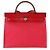 Hermès Rose Mexico Rouge Piment Toile Militaire Hunter Herbag Zip 31 PHW Rosa Rosso - vista 7