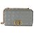 Borsa Christian Dior Caro Chain Medium in pelle di vitello morbida grigia cannage Marrone Blu