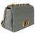 Borsa Christian Dior Caro Chain Medium in pelle di vitello morbida grigia cannage Marrone Blu - vista 4