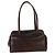 Grande borsa a tracolla in pelle di vitello invecchiata marrone cacao Prada - vista 2