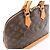 Borsa Louis Vuitton Alma PM in tela Monogram marrone M51130 - vista 11