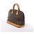 Borsa Louis Vuitton Alma PM in tela Monogram marrone M51130 - vista 3