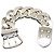 Hermès Bracciale a catena in argento sterling Vintage Hermes Boucles Sellier