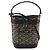 Borsa a secchiello Goyard Petit Flo Mini Marrone Nero Bianco