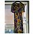 Loewe Midi-Kleid mit Blumenprint Mehrfarben Grün Orange Gelb Hellgrün Lavendel - Ansicht 8