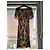Loewe Midi-Kleid mit Blumenprint Mehrfarben Grün Orange Gelb Hellgrün Lavendel - Ansicht 9