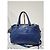 Prada Soft Calf Double Zip Tote Bag Blue - view 3