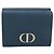 Christian Dior DIOR Tri-fold Wallet Blue