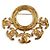 Spilla Chanel Vintage Gold Circle Swing D'oro