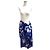 Sciarpa Chanel G19 in misto cotone e seta con motivo floreale blu - vista 3