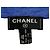 Sciarpa Chanel G19 in misto cotone e seta con motivo floreale blu - vista 9