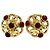 Orecchini CHANEL Vintage Gripoix Coco Mark Rosso D'oro