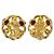 Orecchini CHANEL Vintage Gripoix Coco Mark Rosso D'oro - vista 3