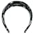 Cerchietto in seta Chanel Coco Mark Nero Bianco  - vista 3